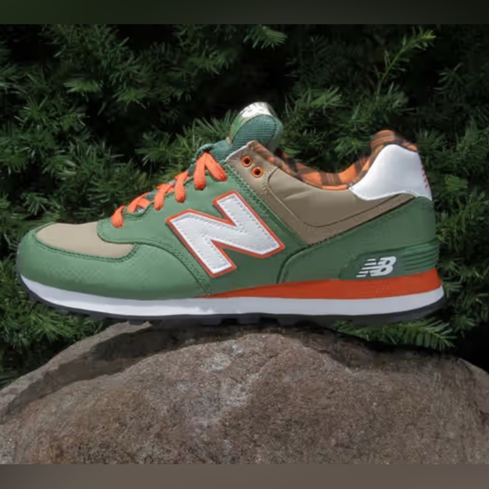 New Balance Green and Orange Athletic Shoes